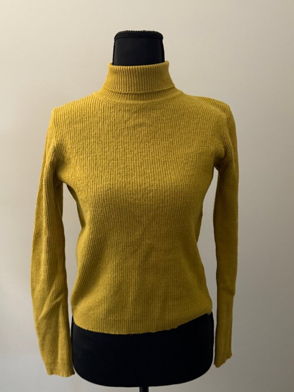Vintage Amita Firenze Merino Wool Blend Ribbed Turtleneck S Italy